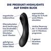 Satisfyer Curvy Trinity 4 Black / Satisfyer Curvy Trinity 4 Black Suction Vibrator G Spot Vibrator Electric Massager Rotor 3in1 Clitoris G Spot Middle