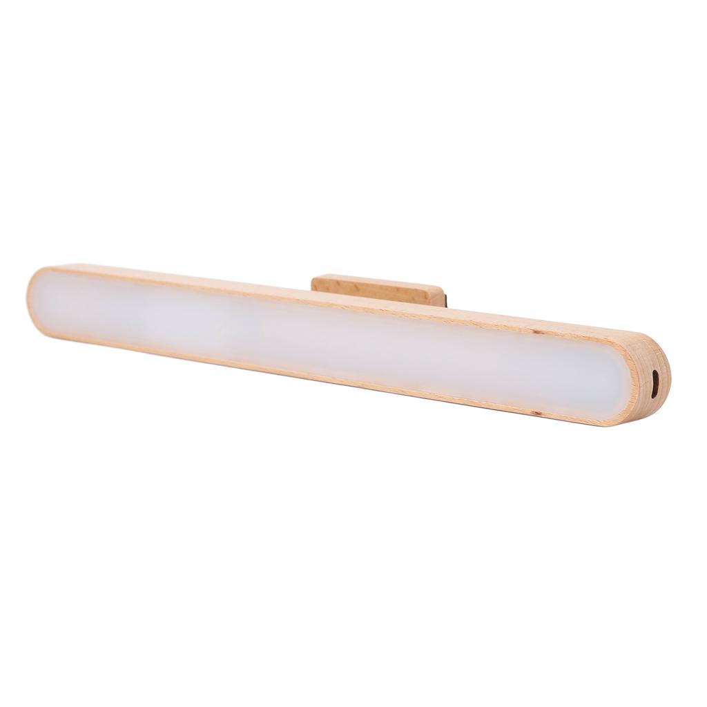 Wooden Vanity Light with 360 Degree Rotation and Touch Dimmable USB