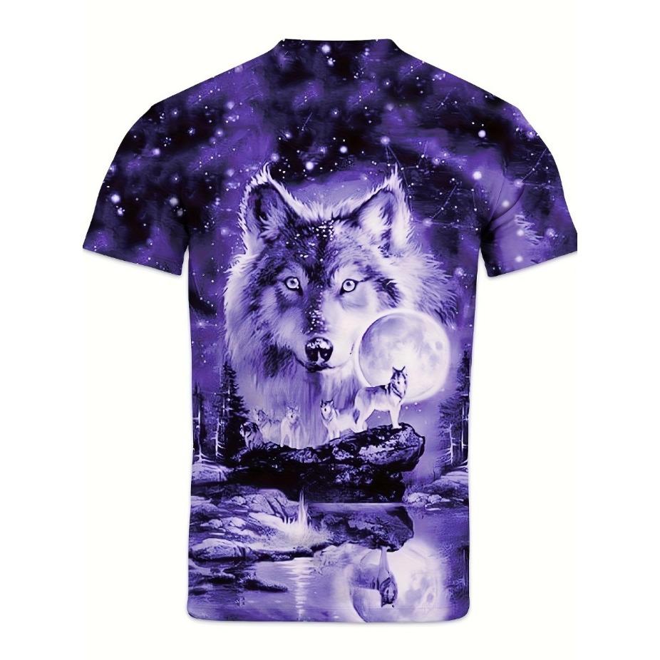 Plus Size Men's 3D Glow Skull & Flames Graphic Print T-shirt Funky Short Sleeve Tees For Summer, Halloween Men's Clothing
