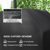 Grill Cover, BBQ Cover, Weatherproof Gas Grill Cover with Velcro Fasteners, Oxford, Black, 147 x 61 x 120 cm