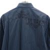 GIVENCHY Striped Pattern Long sleeve shirt 16 Green x Black Men's Used
