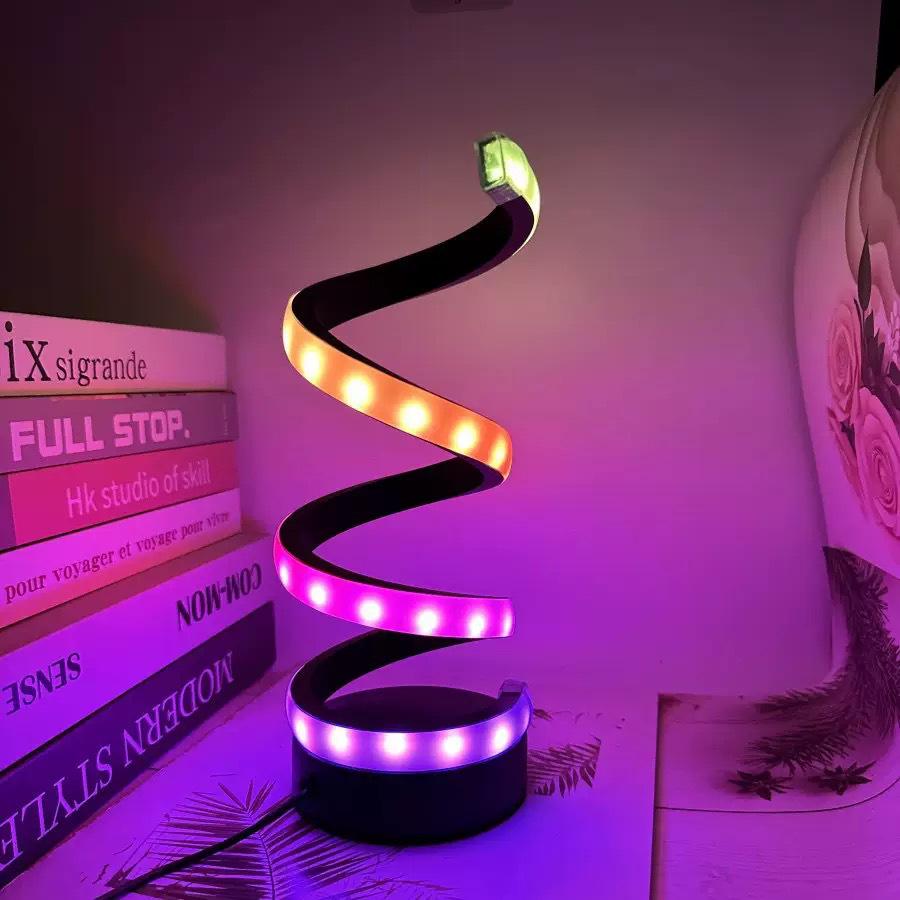 Modern USB-Powered Adjustable Spiral LED Desk Lamp