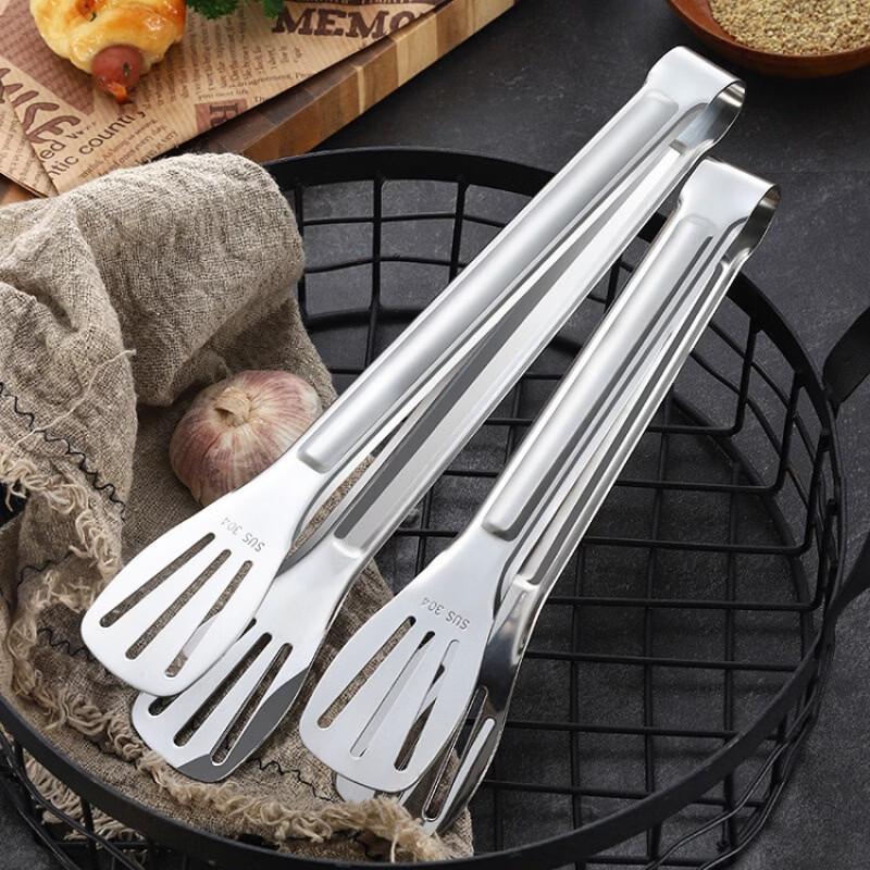 Zhishi 304 Stainless Steel BBQ & Kitchen Tongs - Set of 3