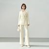 Women's Double-Breasted Business Suit Set with Flare Pants