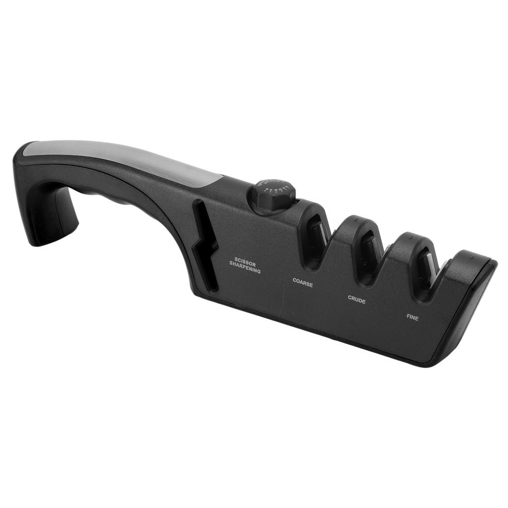 Knife Sharpener Diamond Black Ergonomic Multifunctional Adjustable 3 Stages Kitchen Tool