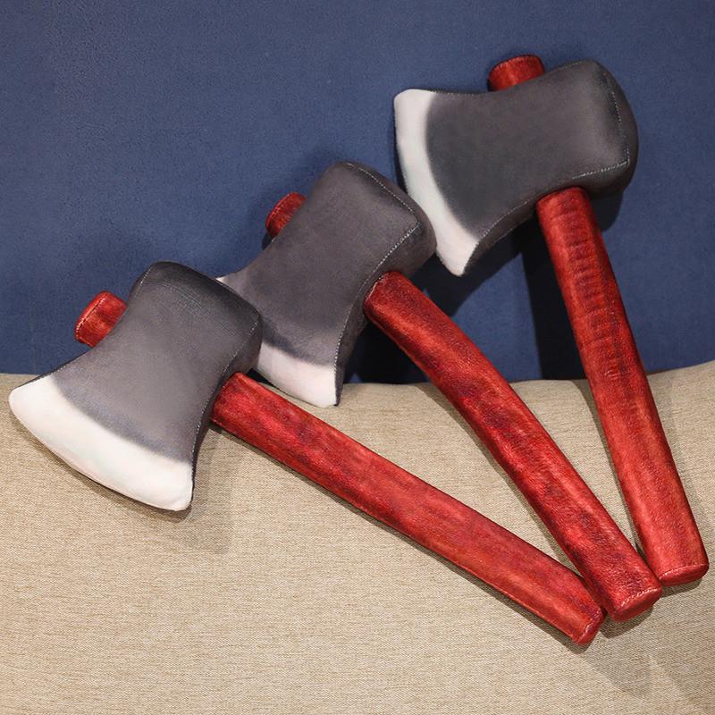 Plush Axe Toy Prank Gift Friend Photo Realistic Prop Collectibles Decoration