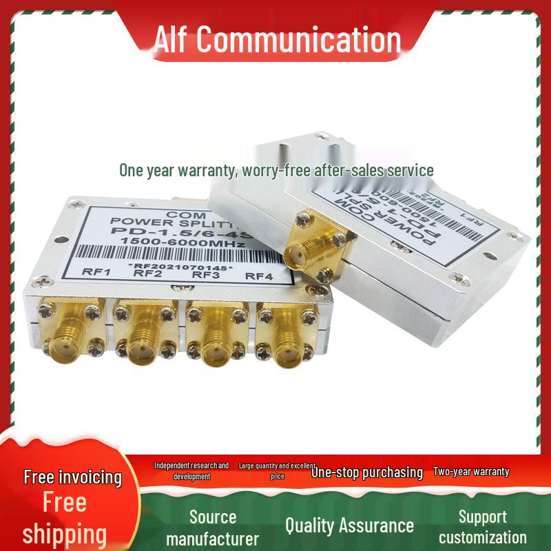 SMA Microstrip Power Divider: GPS Signal Splitter 1.5-6GHz, 1-to-4 Wideband Combiner