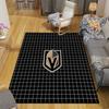 Vegas Golden Knights Flanellmuster Quadratischer Teppich, Läufer, Teppich für Wohnzimmer Schlafzimmer Sofa Spielzimmer Dekor, Rutschfeste Fußmatte