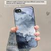 Abstract Modern Waves For iPhone 17 Air 16 E 15 Plus 14 Pro Max 13 12 mini 11 5 6 7 8 Plus XR XS Max SE Black Glass Phone Case