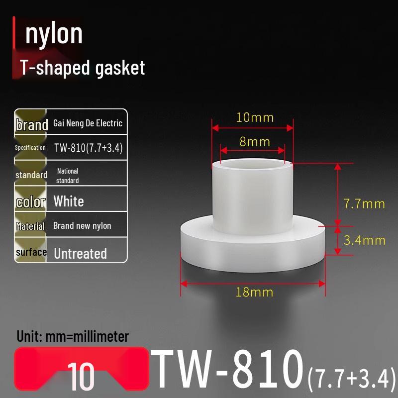 T-förmiger Nylon-Kunststoff-Dichtungsring und Schraubwellenhülse (Für dich: M2-M35)