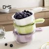Drain Basket Colander Fruits Vegetables Strainer Dual-Layer Design Food-Grade BPA Free Kitchen Draining Basket with Handle
