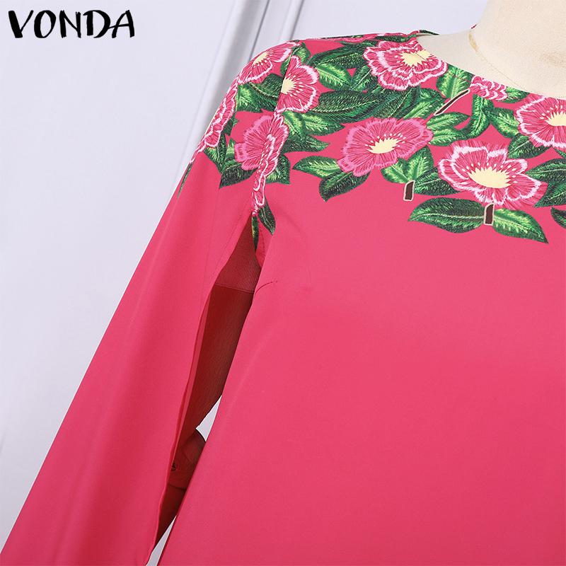 VONDA Dámské elegantní šaty s designem pláště a květinovým potiskem