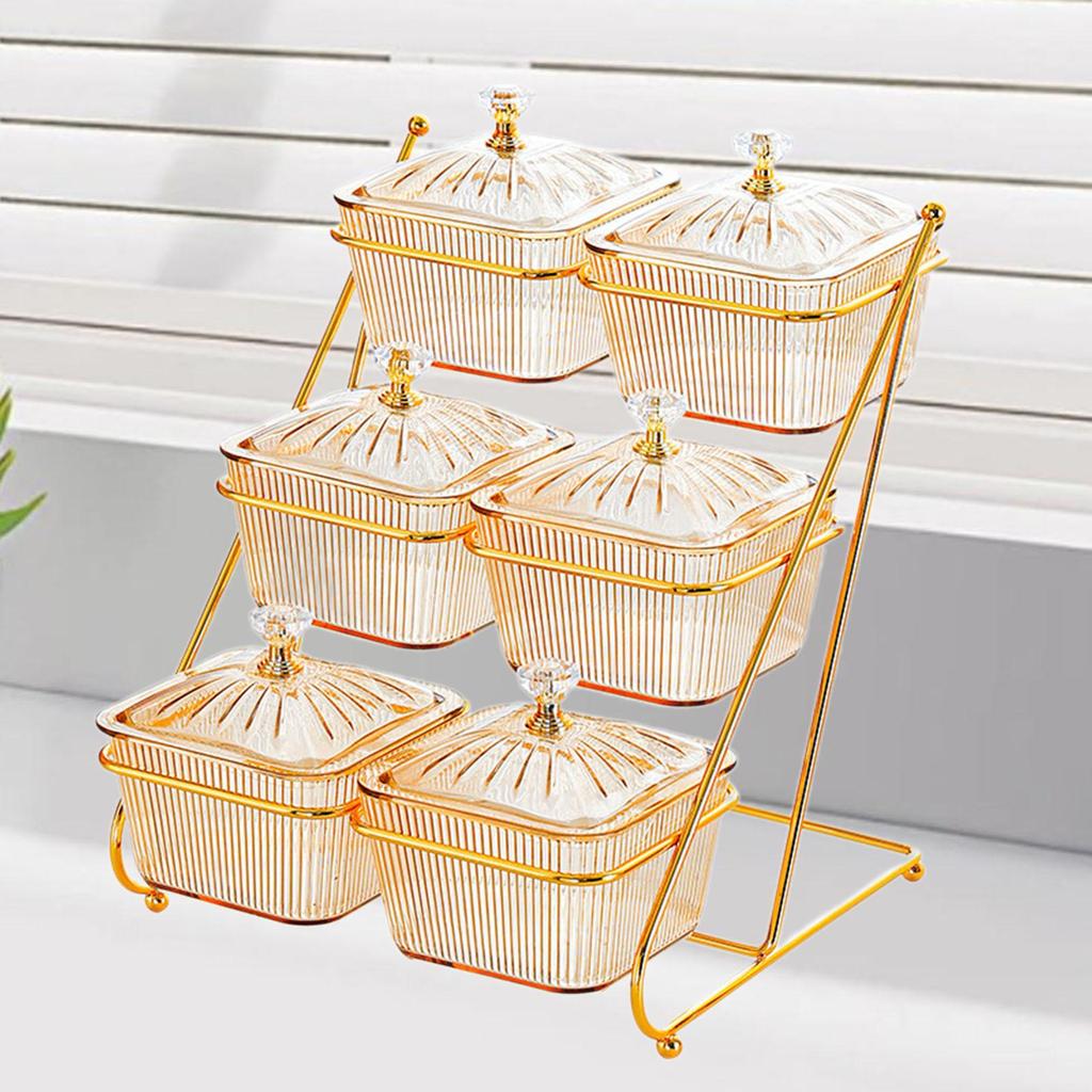3 Tier Dried Fruits Tray Multifunctional Decoration Serving Container Nuts Tray Nordic Stylish for Candy Cupcake Snack Nuts Home