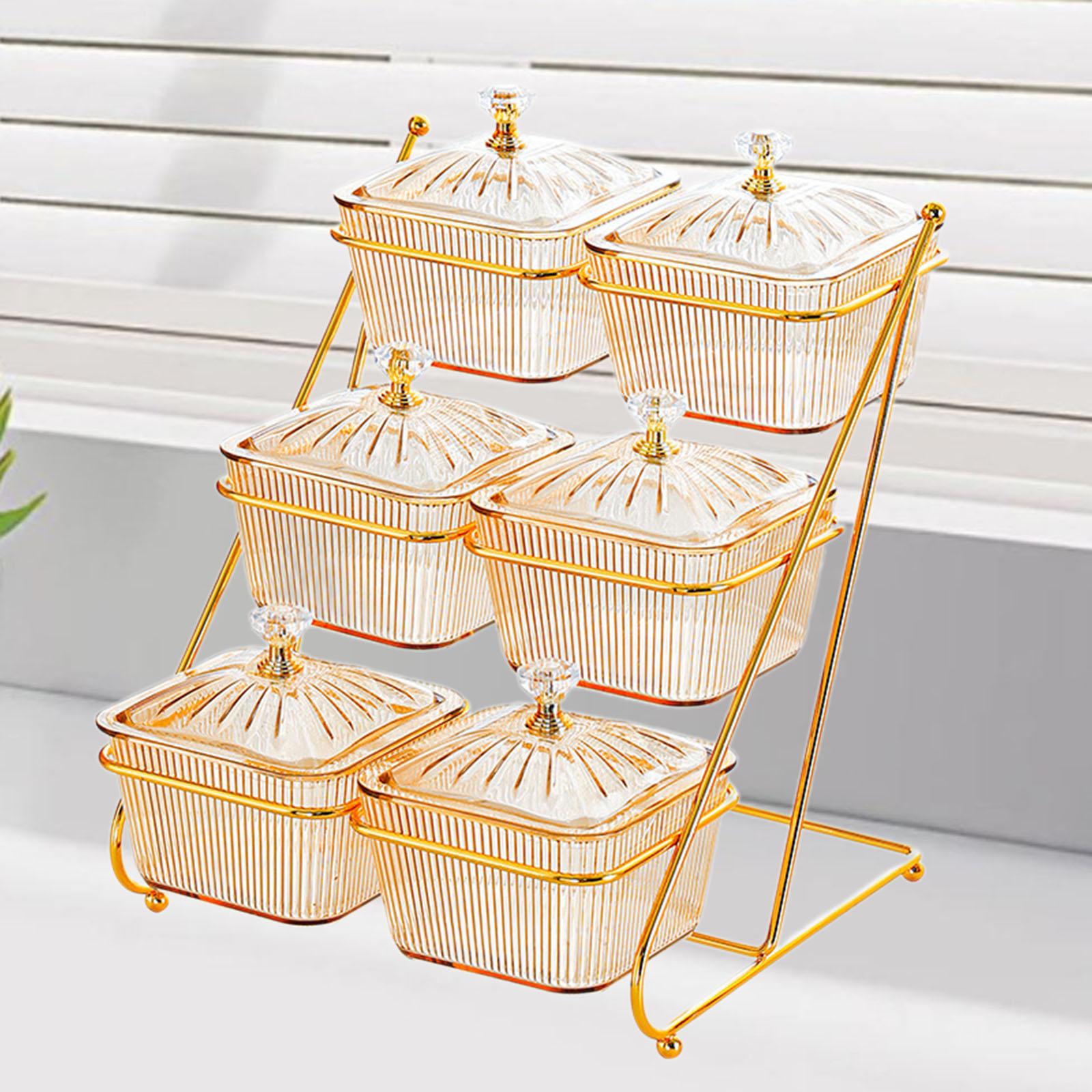 

3-х уровневый поднос для сухофруктов многофункциональный декоративный контейнер для сервировки поднос для орехов Nordic Stylish для конфет кексов закусок орехов Home