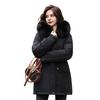 Women's Thicken Fleece Lined Drawstring Parka Windproof Warm Puffer Coat Faux Fur Hooded Down Jacket Winter Outerwear