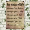 Vintage Metal Poster Wall Art, Retro Quote Tin Sign for Living Room