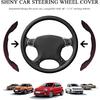 2PCS Steering Wheel Cover, Sparkling Rhinestone Segmented Steering Wheel Protector Fit 14-15.6 Inch, Non-Slip Wheel Wrap Cover Bling Car Interior