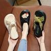 Thick bottom heightening going out slippers women and women sandals open toe summer new versatile high heel one-word drag