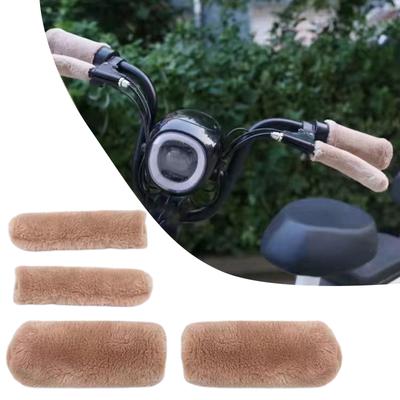 4 Pack Stylish Handlebar Covers Anti Slip Motorcycle Handlebar Covers Breathable Gloves for Motorcycles & Electric Bikes