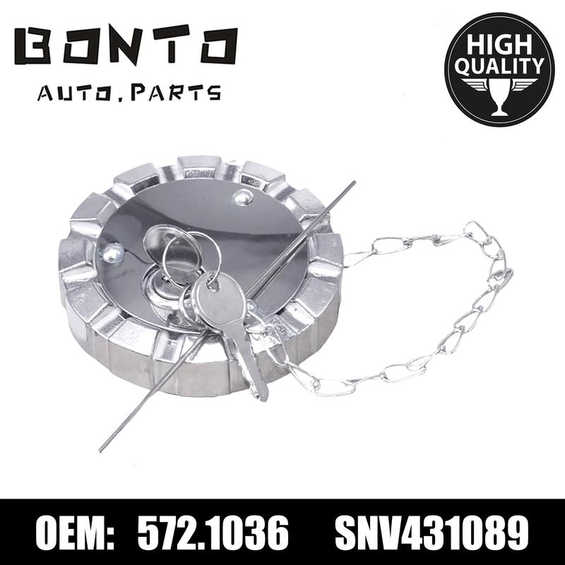 BONTO Silver Locking Diesel Fuel Gas Cap Cover For Freightliner Kenworth Peterbilt Western Star Replace 572.1036 SNV431089