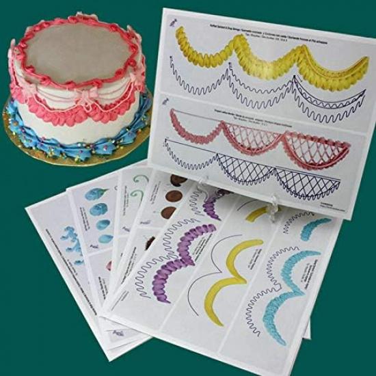 23 Sheet Cake Decorating Practice Board Icing Drawing Paper Sugarcraft Mould (As A4 paper)
