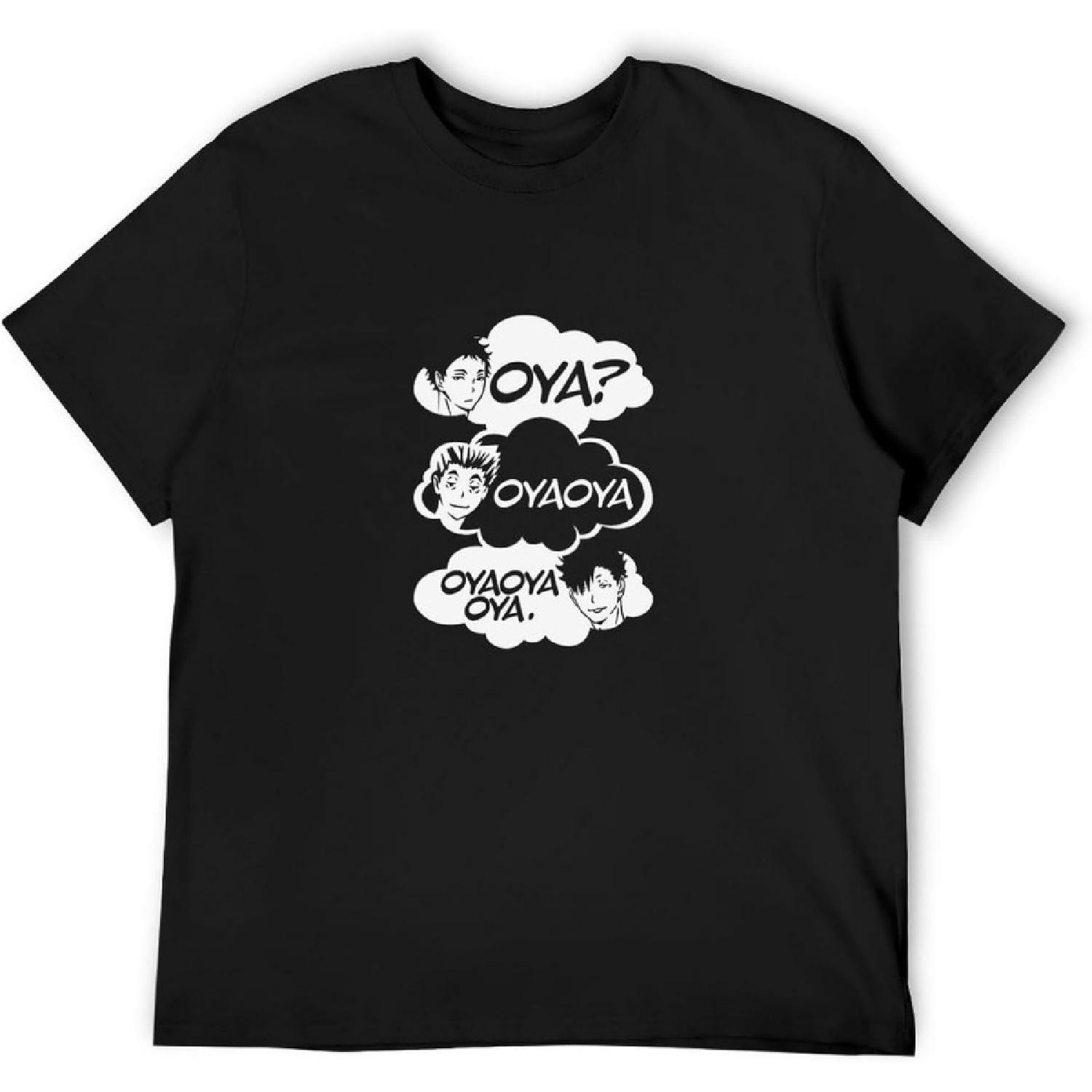 OYA OYA OYA Haikyuu Short-Sleeve Mens Outdoor Graphic T-Shirt Black S