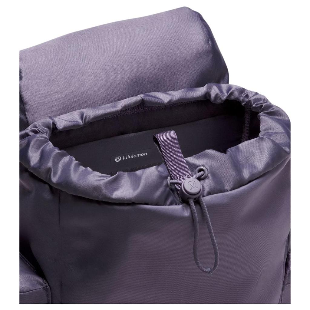 Lululemon Wunderlust 14L Solid Color Minimalist Flap Closure Nylon Mini Backpack Unisex Backpack Purple LU9B23S-069322