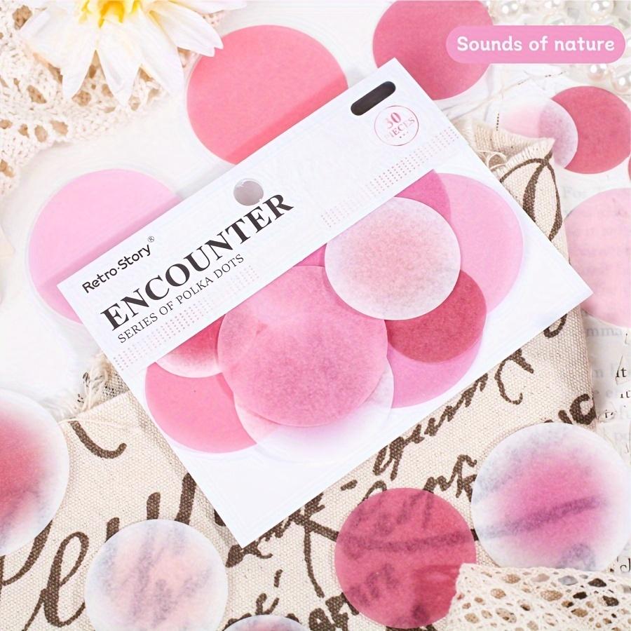 

30 шт. Геометрические стикеры васи серии Encounter, Смешанные цвета, Самоклеящаяся круглая декоративная бумага для скрапбукинга и рукоделия