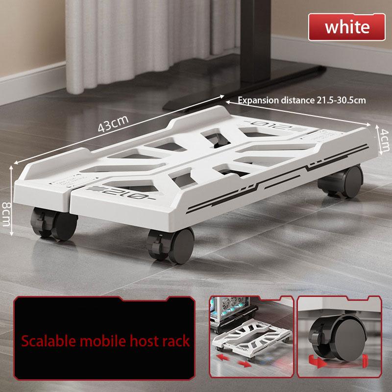 Computer Host Bracket Desktop Household Chassis Tray Mobile Base Telescopic Bracket Heat Dissipation Rack
