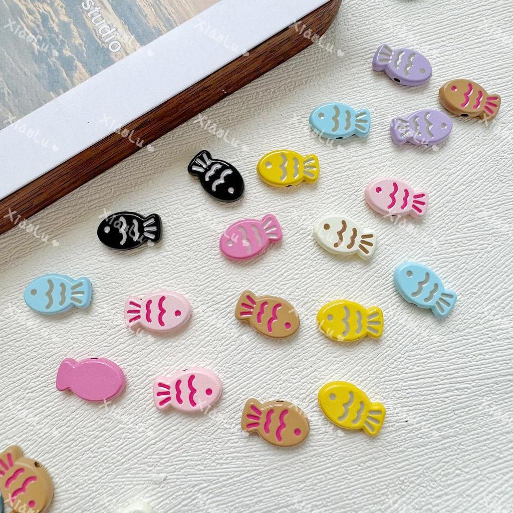 Colorful Macaron Fish & Butterfly Bead Kit for DIY Bracelets, Necklaces, Hair Accessories
