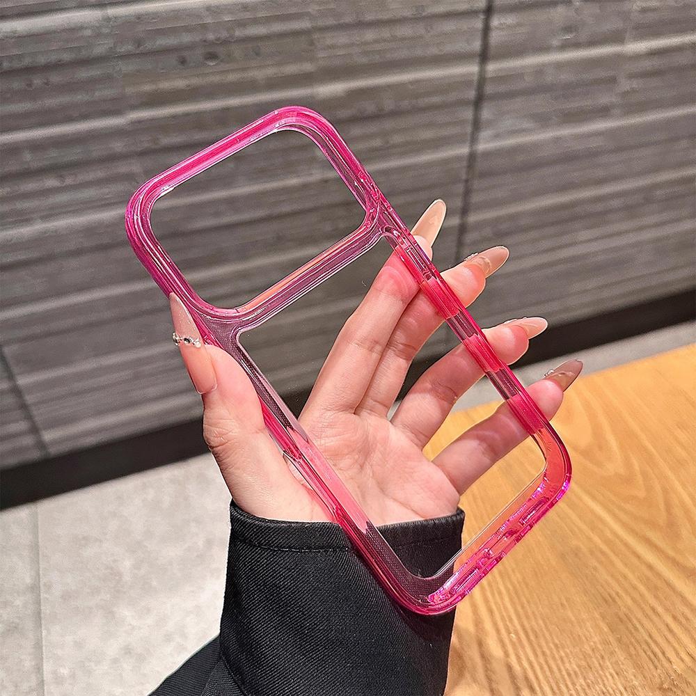 Simple Shockproof Frame Clear Phone Case for For Iphone 11 12 13 14 16 1 17 Pro Max Air 16 Plus Protective Bumper Back Cover Case