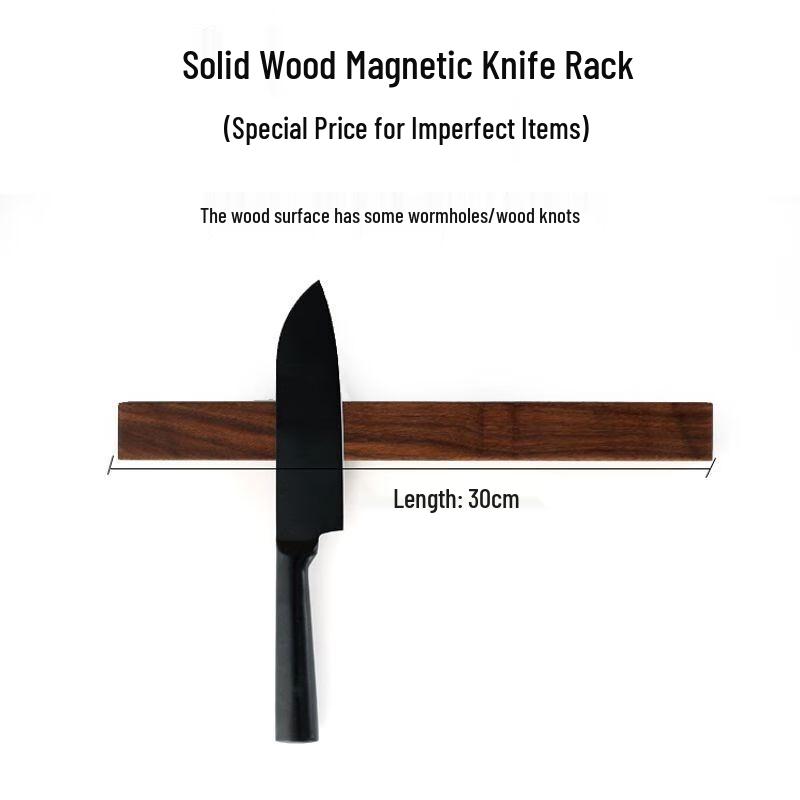 

Solid Wood Magnetic Wall-Mounted Knife Holder