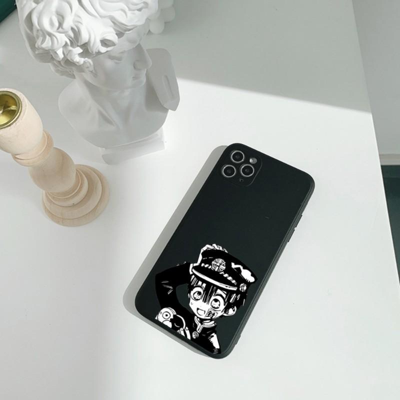 Cute H-HaNako Kun Phone Case For IPhone 11 12 13 Pro Max X XR XS Max 6 6S 7 8 Plus SE 2022 Liquid Square Color Phone Cover