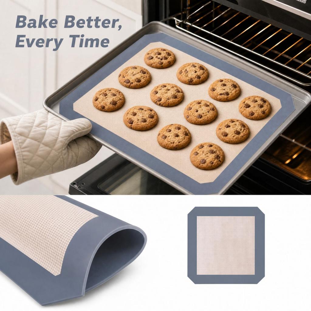 Silicone Oven Liner, Plain 21 21, Reusable Baking for Oven