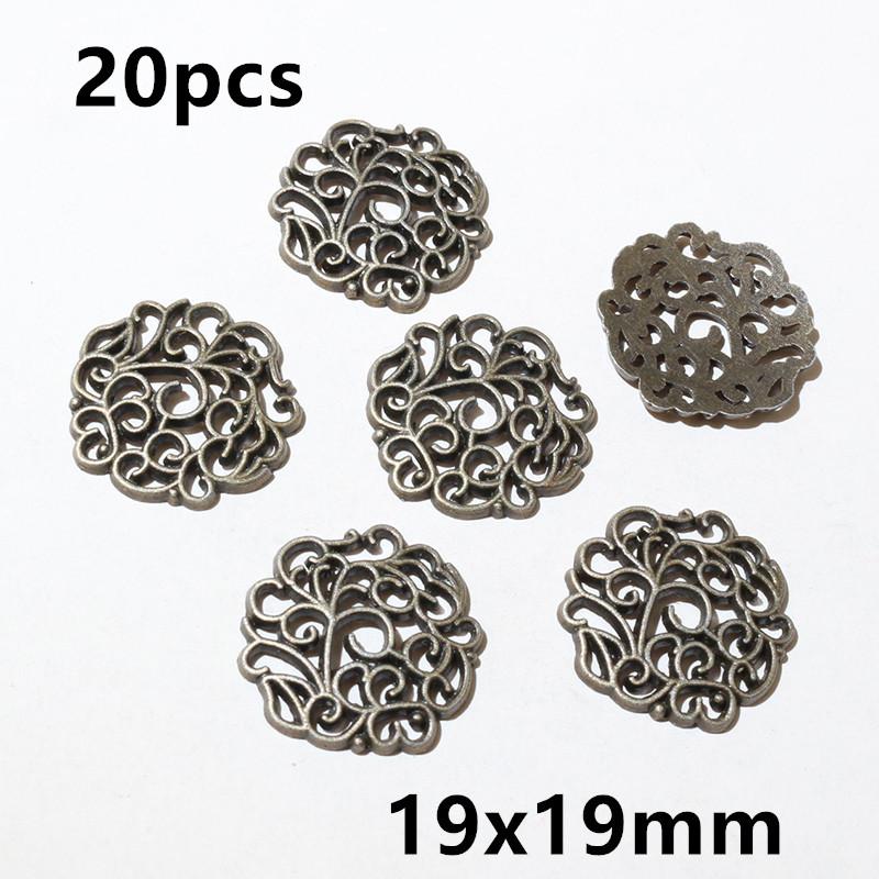 10-50pcs Flower Charms Connector Boho Vintage Pendants Alloy Metal DIY Jewelry Making Accessories Findings Crafts