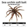 5pcs Set 5cm 1.9g Sea Urchin Lure TPE Material Floating Design Fishing Bait Soft Worm Shape Biomimetic Soft Worm
