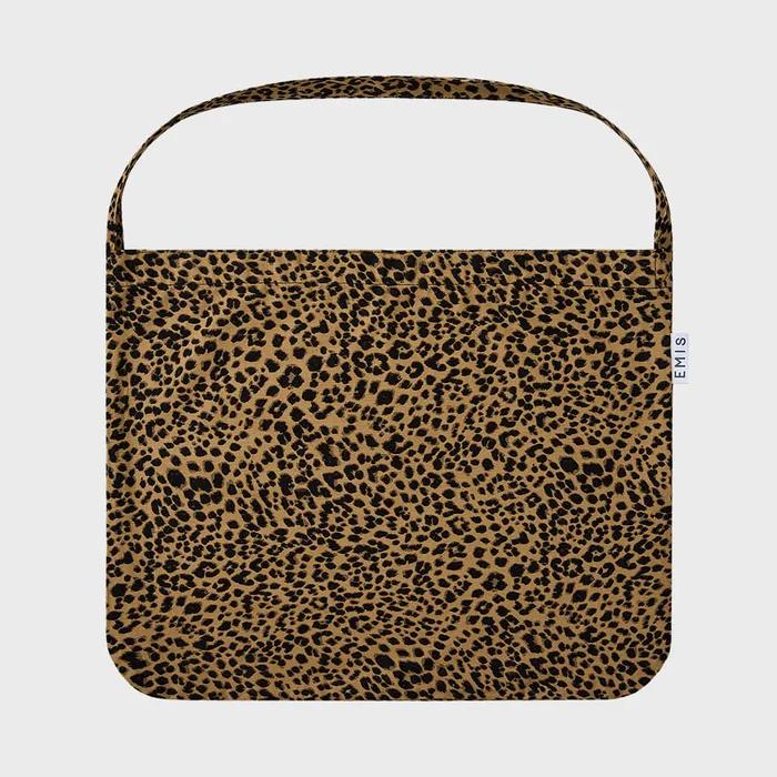 22Y LEOPARD CORDUROY ECO BAG-BROWN