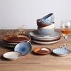 Japanese Traditional Style Ceramic Tableware Dinner Plates Porcelain Dishes Saucer Plate Sushi Plate Rice Noddle Dinnerware