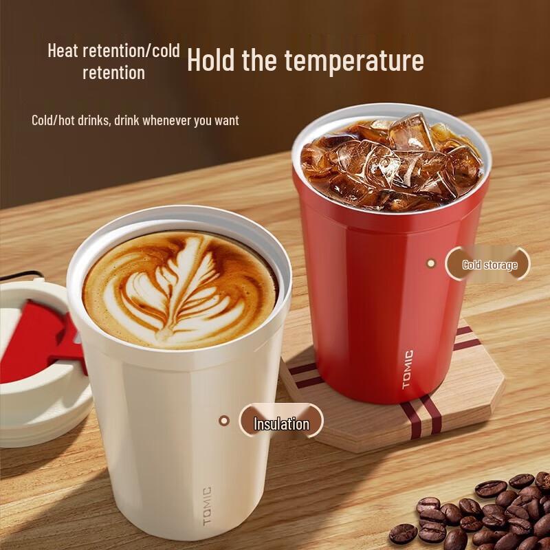 TOMIC Ceramic Lined Insulated Coffee Mug