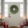 Yousheng Christmas Wreath Real Touch Faux Cedar Large Green Garland Front Door Windows Festive Party Decor DIY Decoration