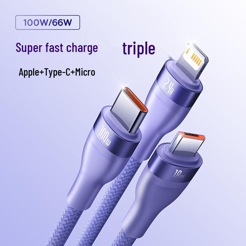 Baseus 3-in-1 100W Fast Charging Cable