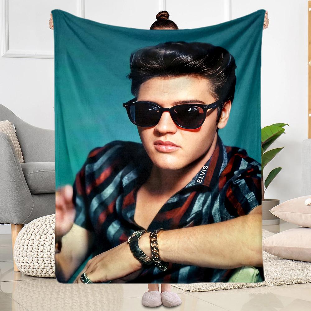 Rock Roll Legend Blanket Warmthful Decor Suitable for Picnics Bed Chair for All Seasons Modern Style Ideal Gift For Birthday Valentine'S Day