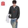 MINISO Men's Waffle Knit V-Neck Long Sleeve T-Shirt