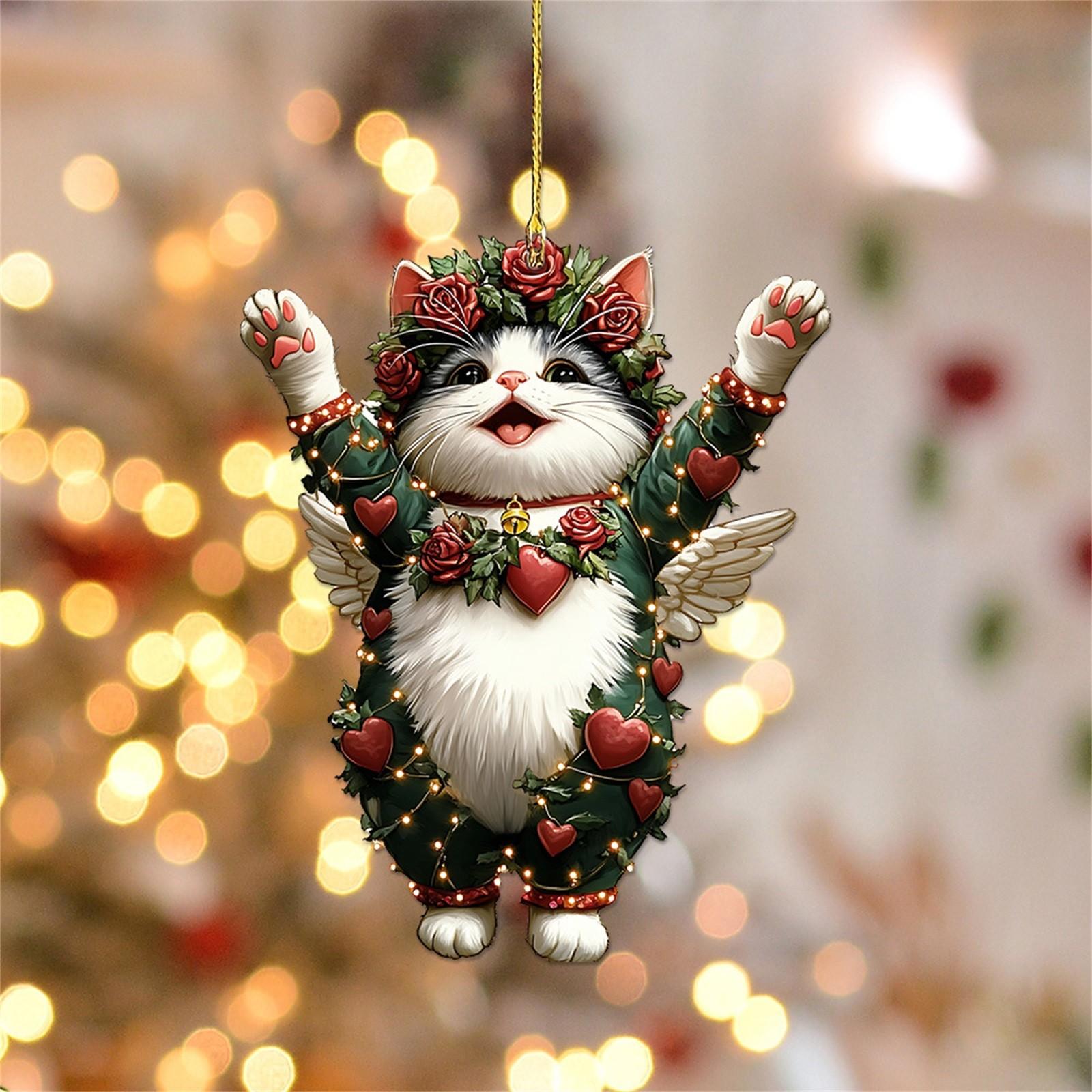 

День Святого Валентина Роза Акриловий кулон Любов Святкові подарунки Транскордонний автомобіль Літак Кулон Ялинкові прикраси One Size