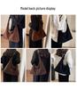 Women's Retro Suede Autumn Tote Bag - Versatile, Large Capacity Shoulder Bag