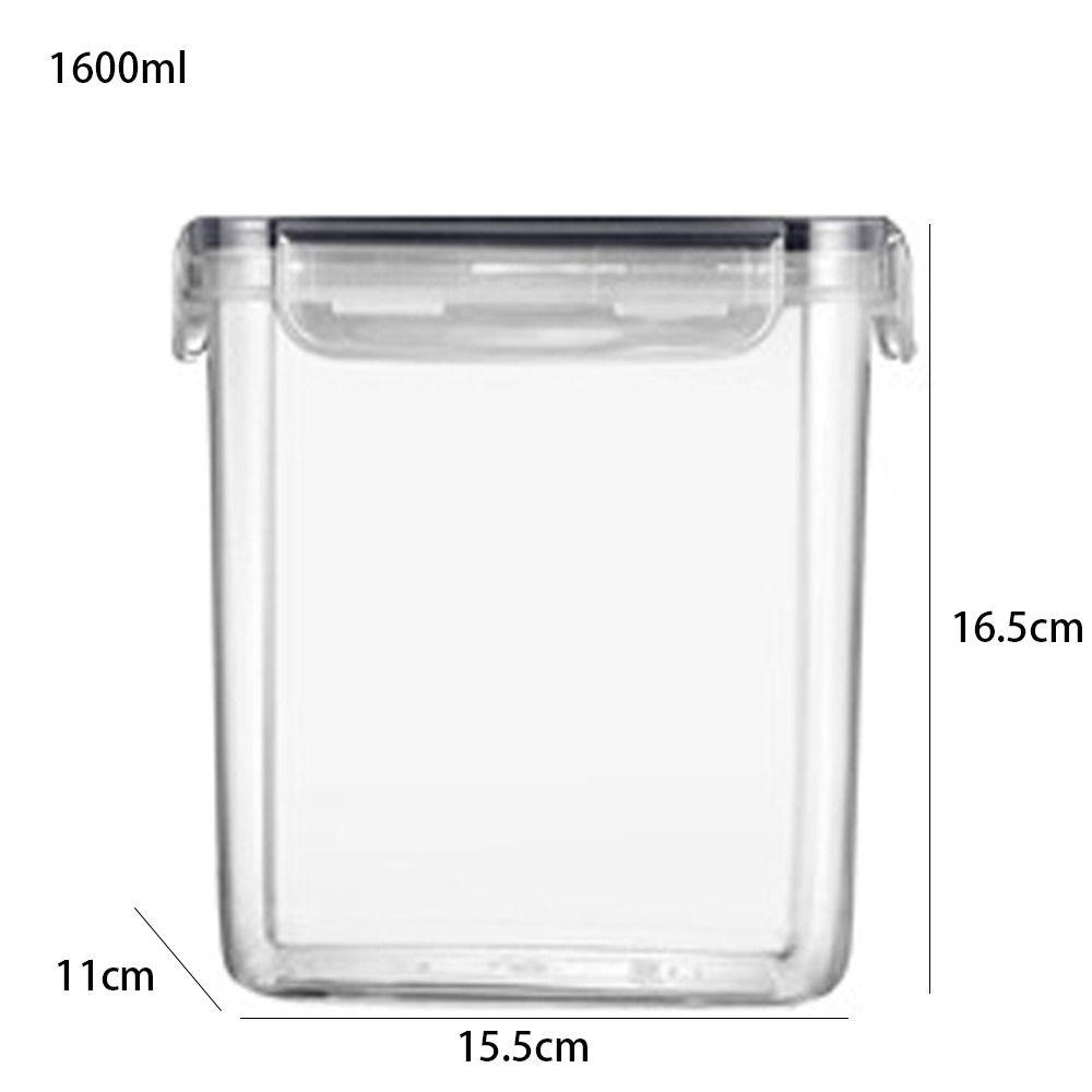 520-2000ml Sealed Jars Transparent Keep Fresh Function Kitchen Storage Container Moisture-proof Food Storage Tank