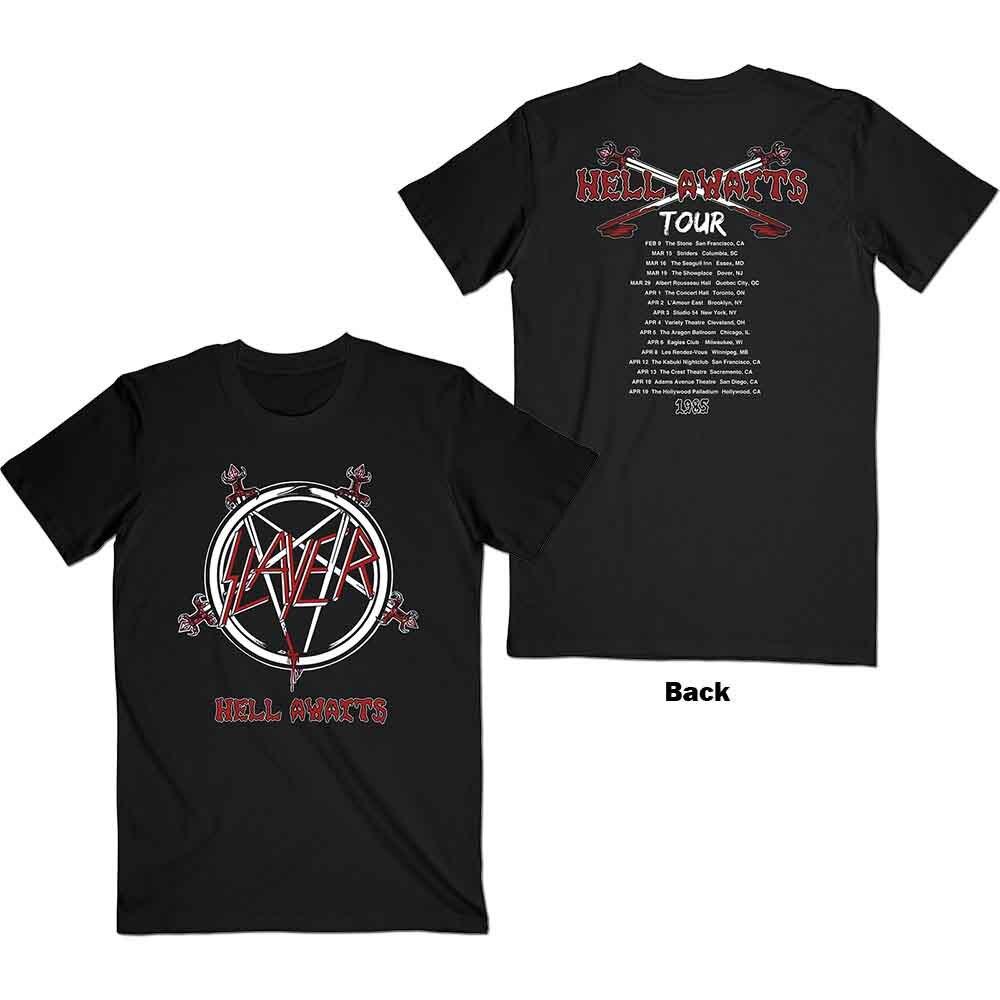 Slayer Hell Awaits Tour T-Shirt Black New Unisex T-Shirt XL