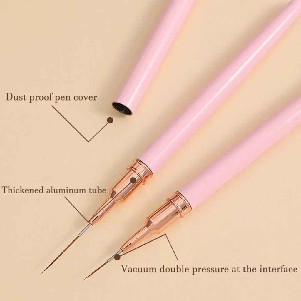 7/9/11/15/25MM Nail Liner Brush Set Handle Nail Art Pen Brush Drawing Lines Stripe Painting Flower Pen Nail Art Manicure Tools