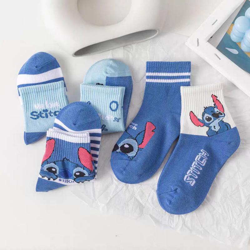 Japanese Style Women's Mid-Calf Anime Cartoon Socks - Cute Stitcher Design