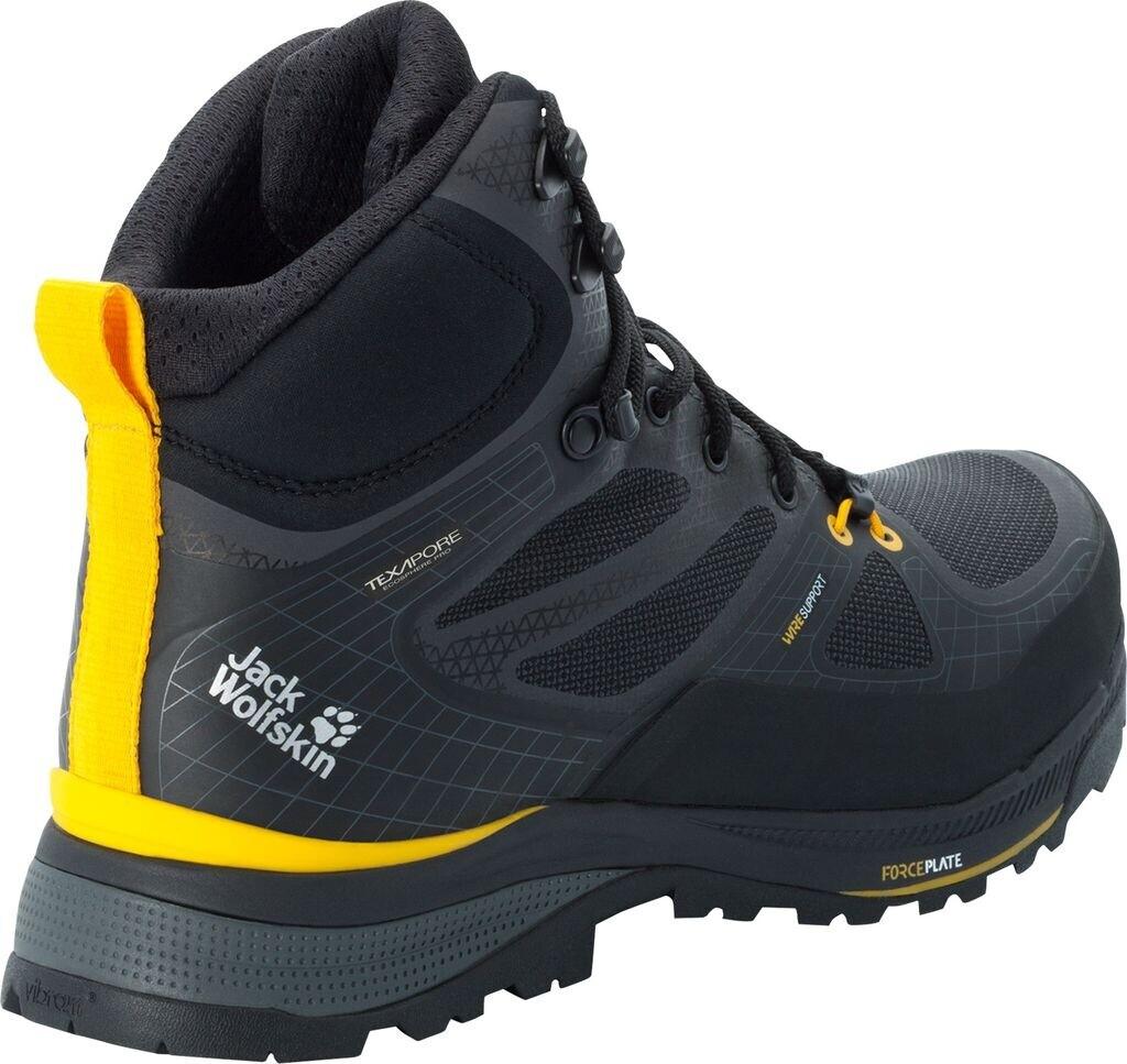 Обувь для треккинга Jack Wolfskin Force Trekker Texapore Mid (4048602) black/burly yellow XT